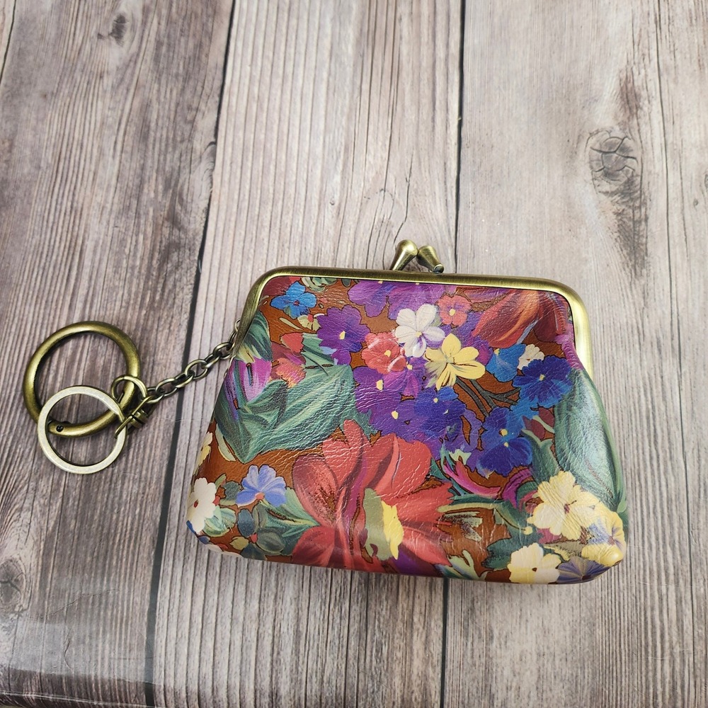 Patricia Nash Floral Leather Coin Purse Kiss Lock Keychain
Cottagecore Boho
